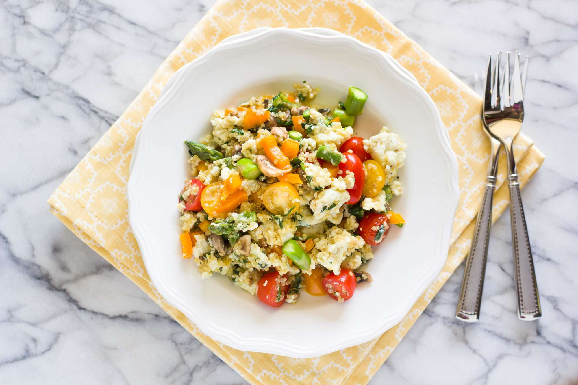 Low FODMAP Quinoa and Veggie Scramble