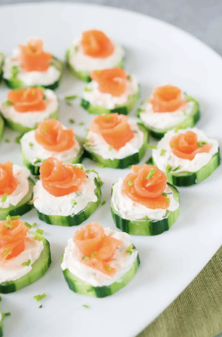 Low FODMAP Cucumber and Smoked Salmon Bites